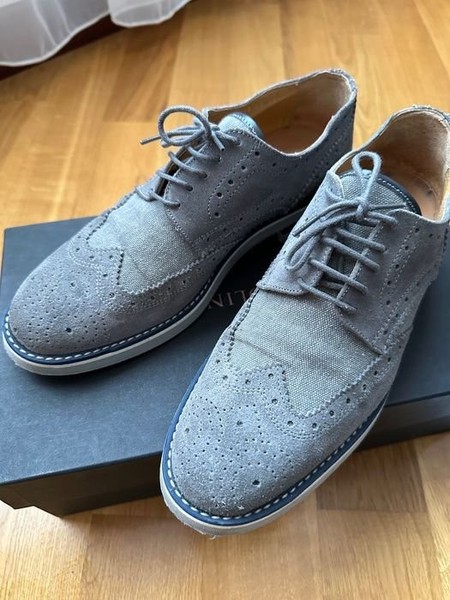 Men Karlo Pazolini Heels Grey Leather 40