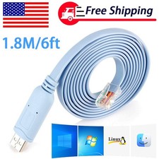 USB to RS232 Serial to RJ45 CAT5 Console Adapter Cable for Cisco Routers FTDI