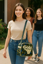 GOLA - BORSA A TRACOLLA - EFFETTO SIMILPELLE - COLORE "FANTASY MILITARY"