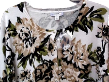 NWT 💥💎 ISAAC MIZRAHI Live!  💎💥 Long Sleeve Button Front Cardigan Sweater L