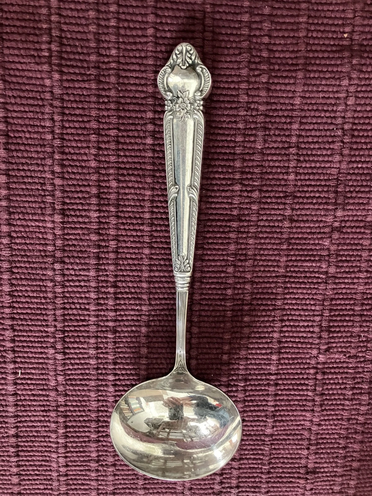 Vintage National Silver Co Hollow Handle Gravy Ladle