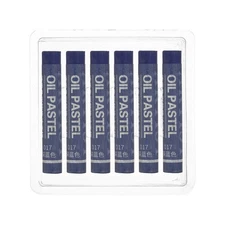 Dark Blue Oil Pastels, 6Pcs Soft Oil Crayons Creamy Pastels Stick Art