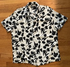EXPRESS MENS LARGE SHORT SLEEVE PRINT SHIRT