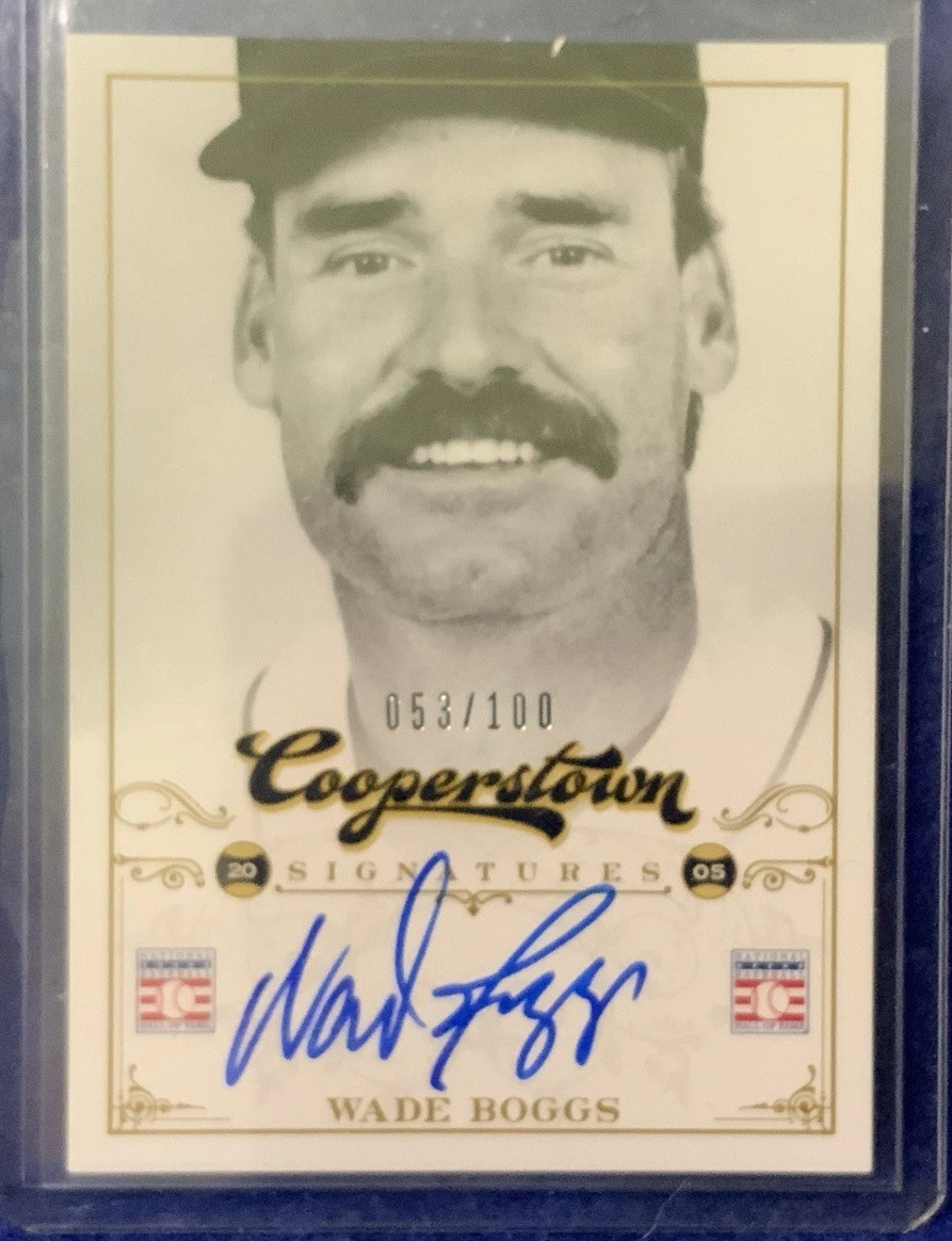 2013 Wade Boggs Panini Cooperstown Collection Signatures 53/100 Autographed Card