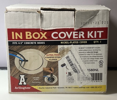 #ad #ad Arlington FLBC4580 Recessed Power and Data Round Floor Cover Kit Nickel $39.99