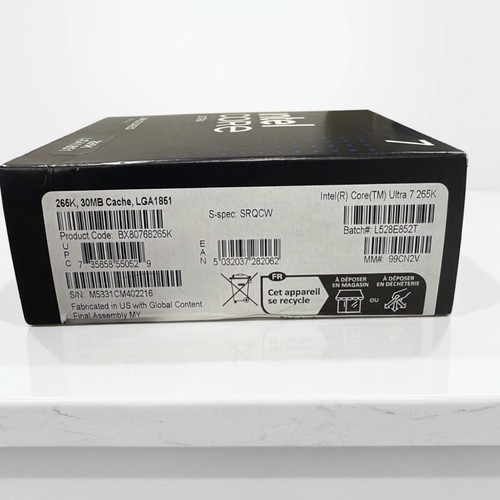 New Intel Core Ultra 7 265K LGA 1851 CPU Sealed Unlocked Series 2 | eBay