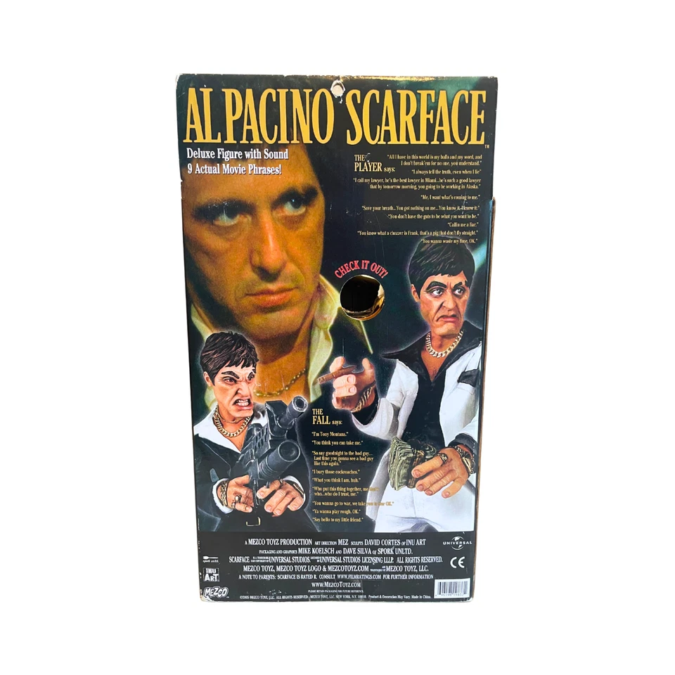 Figura Scarface Tony Montana The Real Talking Tony Mezco Toy 2005 Al Pacino Foto 3 de 4