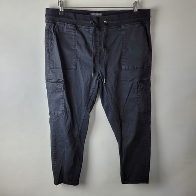 Good Move M&S Women Size 18 Black Cotton Tencel Casual Jogger Trousers Comfort