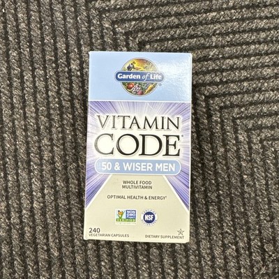Garden of Life Vitamin Code 50 & Wiser Men 240 Veg Caps (60 Day Supply) 05/2026