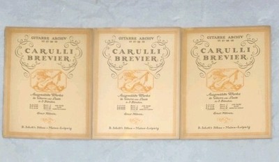 Ferdinando F. Carulli 3 Works Sheet Music Guitar & Lute Classical Spanish Vtg