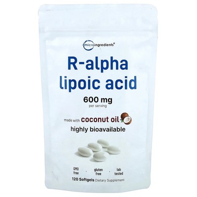 R-Alpha Lipoic Acid, 120 Softgels (200 mg per Softgel)