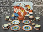 🔥 Vintage 21 Piece - Ohio Art Co. #47 Tin Lithograph Childs Tea Set