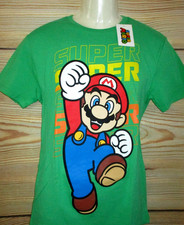 YOUTH BOYS SUPER MARIO GREEN T-SHIRT SIZE XL 18/20 