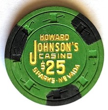 $25. HOWARD JOHNSON'S CASINO CHIP - 1975 - Sparks, NEVADA💥💥💥💥💥💥💥💥💥💥💥