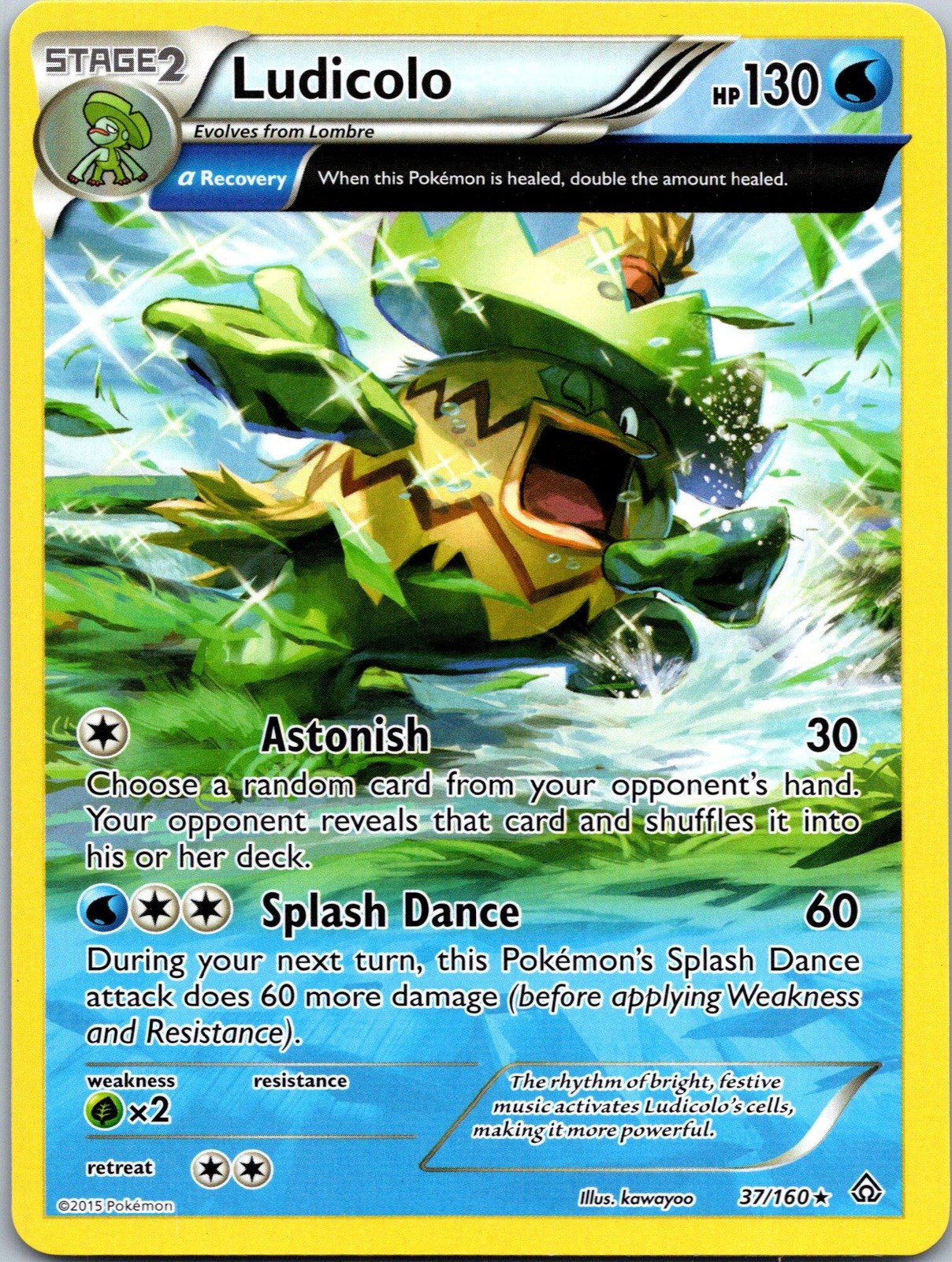 Ludicolo 37/160 Rare Primal Clash Pokemon Lightly Played