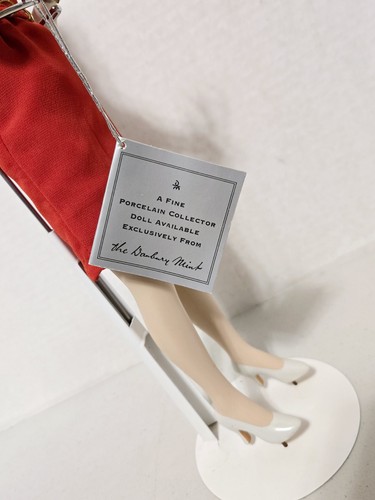 Danbury Mint DIANA PRINCESS OF WALES Porcelain Doll w Red Sleeveless Dress - Picture 3 of 6