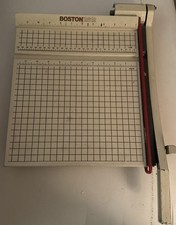 Vintage Boston 2612 Heavy Duty 12  Guillotine Style Paper Cutter Made In USA EUC