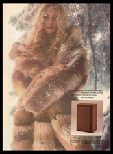 1977 Altec Lansing Speakers-Fur Coat-Original Vintage print ad / mini-poster