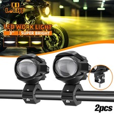 2x Led Spot Light Auxiliary Motorcycle Headlight Driving Fog Lamp Yellow White 2x Led Spot Light Auxiliary Motorcycle Headlight Driving Fog Lamp Yellow White