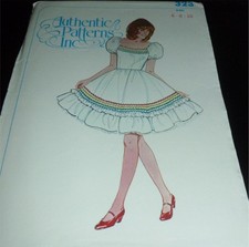 Square Dance Western Dress Ruffles Costume Sewing Authentic Pattern 323 6-10