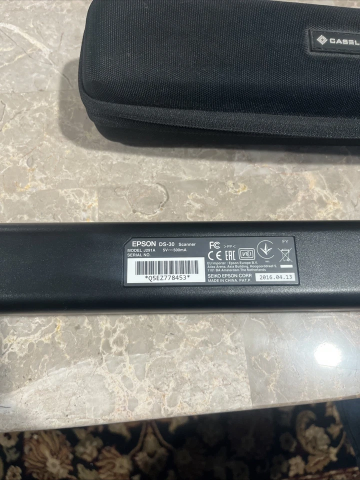 Epson WorkForce DS-30 Black Document Scanner for PC For Parts-WITH CASE - Image 2 of 3