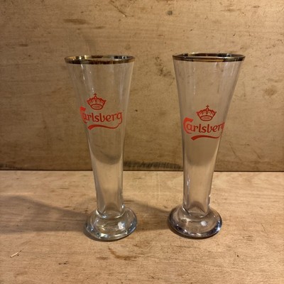 Paar Vintage Carlsberg Biergläser 