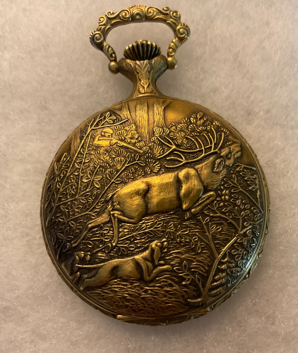 Sanford 17 Jewel Swiss Made Stag Pocket Watch with Case | eBay