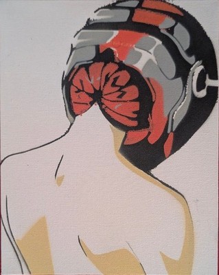 Elfen Lied Spray Paint Art Piece