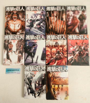 Shingeki no Kyojin Attack on Titan Vol.1-34 Complete Full Set