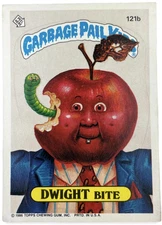 Dwight Bite  1986  GARBAGE PAIL KIDS   Sticker Card  #121b  w/ Copyright  FREE!
