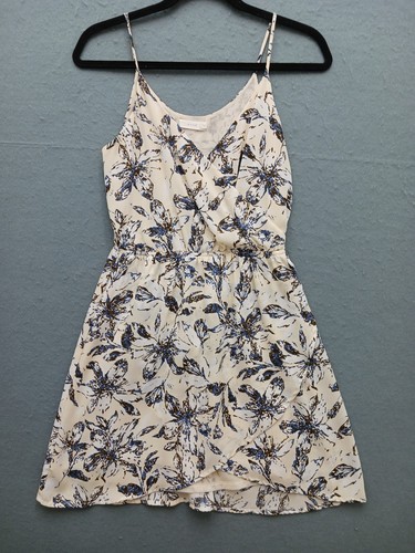 Lush Women's A-line Mini Dress L White Floral Casual Party Stylish Comfortable