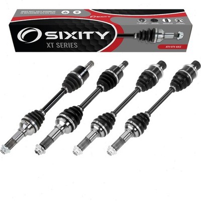 4 pc Sixity XT Front Rear Left Right Axles for Yamaha YFM350 Grizzly 4x4 49
