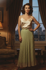 Lillie Rubin Vintage Y2K Beaded Sequin beaded skirt 100 silk Small- New