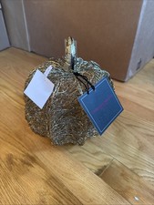 Christian Siriano Beautiful Gold Wire Fall Thanksgiving Pumpkin Rare 8  Tall