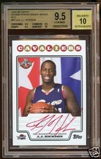 BGS 95 10 J.J. HICKSON 2008 TOPPS RC PREMIERE RED INKS