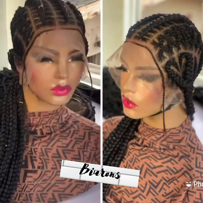 Cornrows Braided Wig For Women, Braided, Box Braids, full lace wig, Synthetic