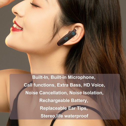 Earpiece Driving Trucker Wireless Headset Earbuds Noise Cancelling for Bluetooth - Picture 7 of 9