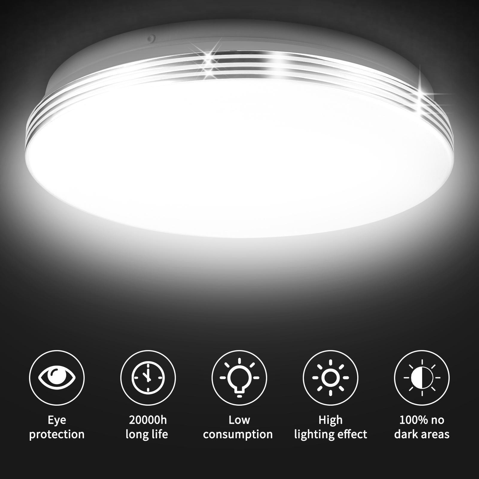 Panel LED de 36W Lámpara de montaje Lámpara de techo Construcción de montaje Lámpara de pared redonda 18W 24W