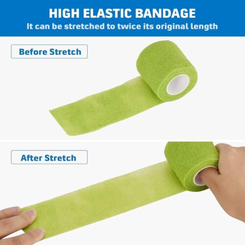 6 Roll Natural Latex Self-Adherent Bandages - 2 inch x 5 Yards for Multiple Uses - Picture 5 of 9