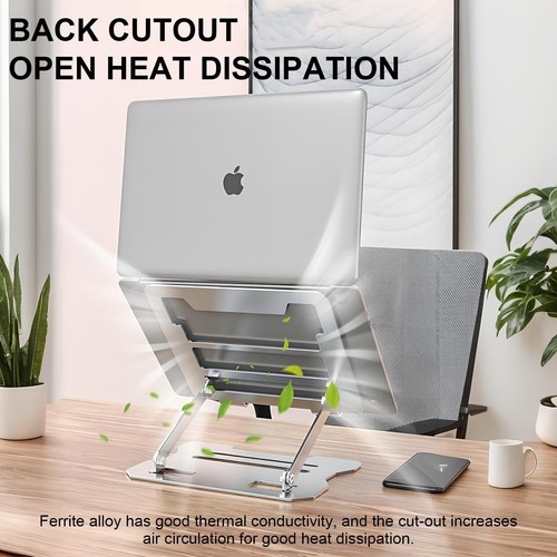Support Ordinateur Portable Réglable Support PC Portable Rotatif à 360° Refro... - Photo 4/8
