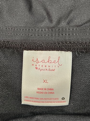 Isabel Maternity By Ingrid Women's Maternity Fold Over Swim Brief Size XL Black - Picture 5 of 8