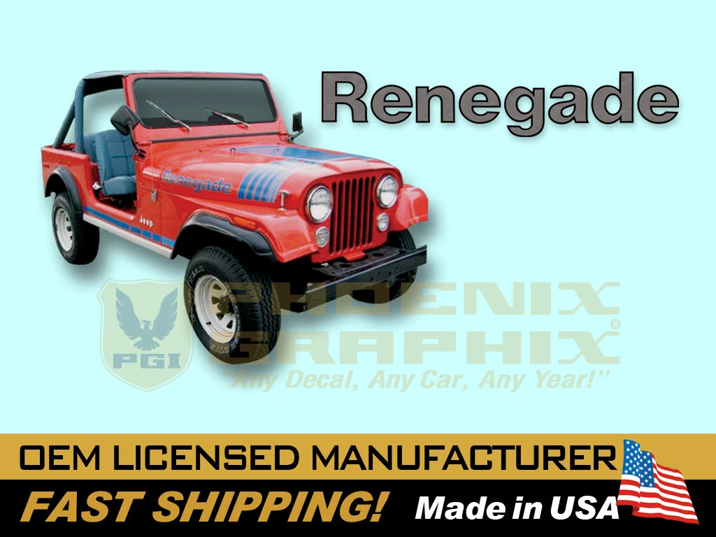 1979 1980 Jeep Renegade CJ5 CJ7 Decals & Stripes Graphics Kit | eBay
