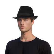 Trilby Hat for Men & Women - 100% Wool Felt Fedora Hats - Short Brim Fedora Hat