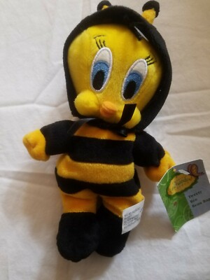 Warner Brothers Tweety Bee 1999 bean bag plush figure-New-w/tag-WB 9''