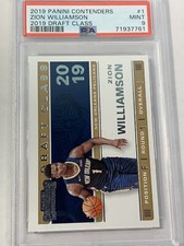ZION WILLIAMSON 2019 Panini Contenders 2019 Draft Class Rookie RC #1 PSA 9 Mint