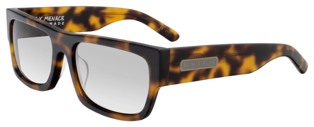NEW Black Flys Sunglasses FLY MENACE TORTOISE BLUE LIGHT LENS