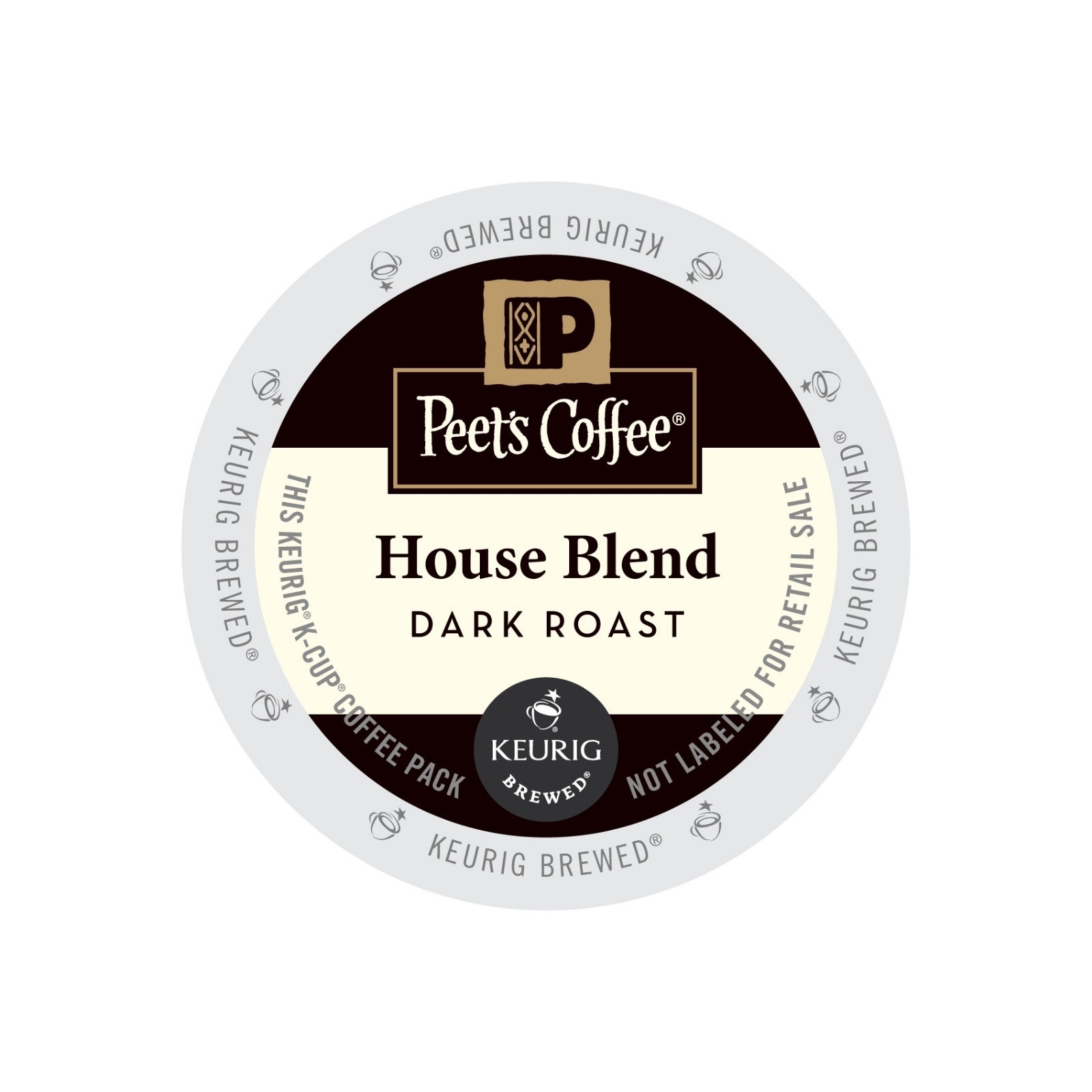 Peet's Coffee House Blend Coffee 22 to 132 Keurig K cups Pick Any Size FREE SHIP