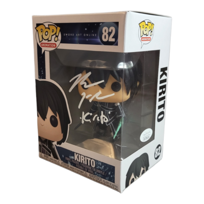 FUNKO POP ソー 直筆サイン Bryce Papenbrook Signed Funko Pop Kirito #82 Sword Art