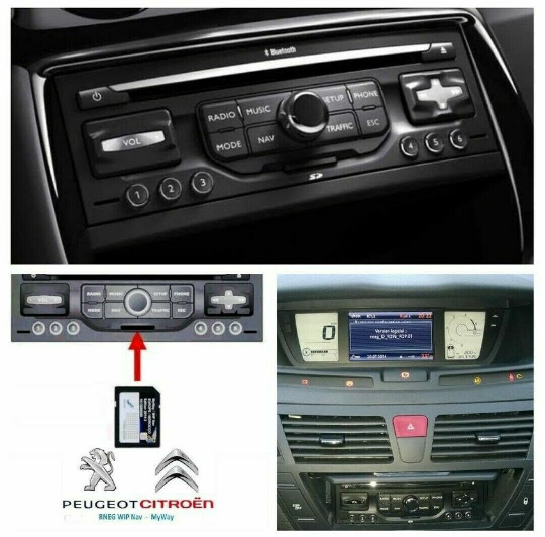 Carte SD Navigation GPS Europe 2024.A - Compatible Peugeot 4008 P12 (A515) - SDHC Class 10