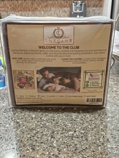 LuxClub Bamboo Collection Bed Sheet Set Gray Full Size New